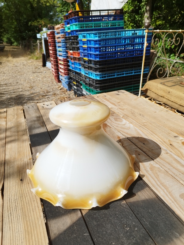 Abat jour opaline 70's