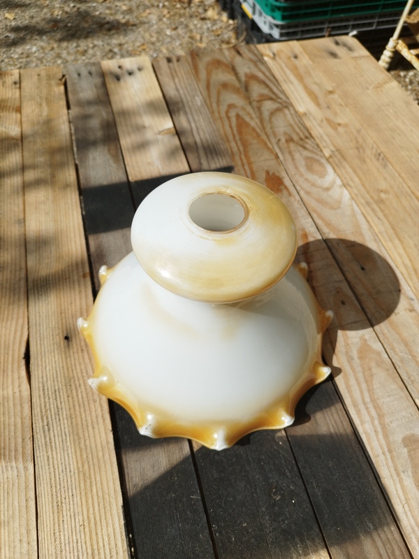 Abat jour opaline 70's