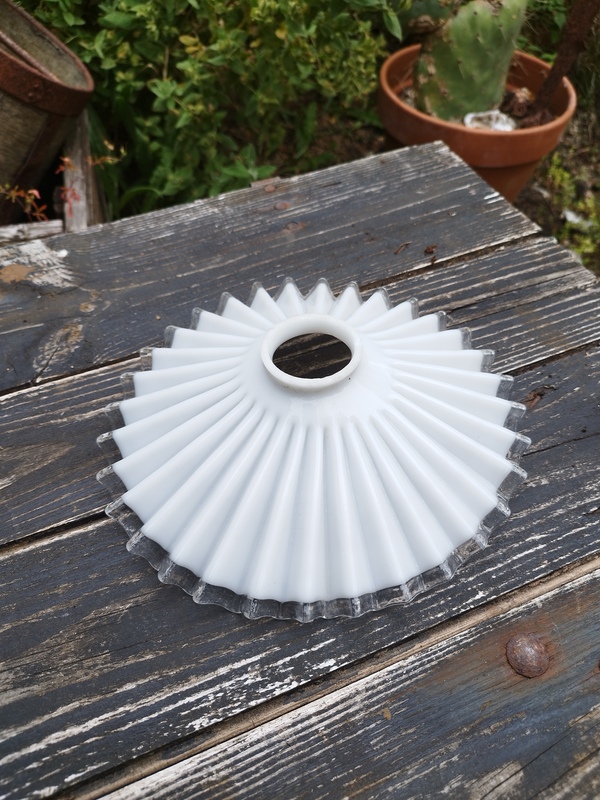 Abat jour opaline dentelle 