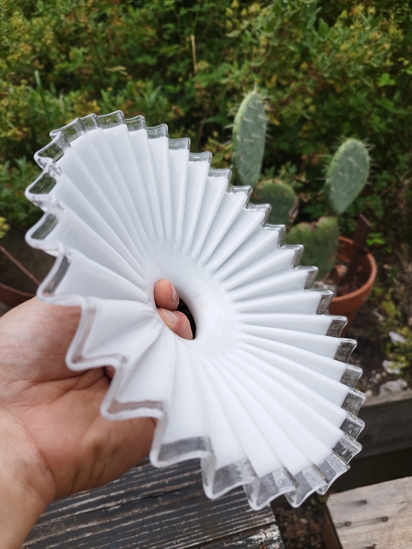 Abat jour opaline dentelle 