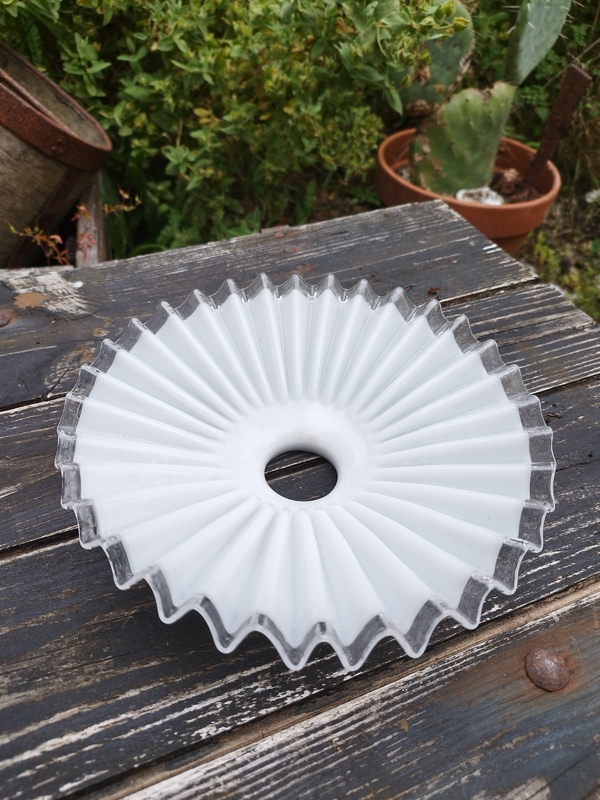 Abat jour opaline dentelle 