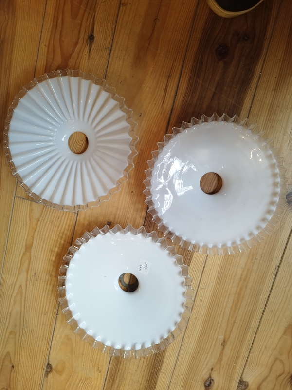 Abat jour opaline dentelle 