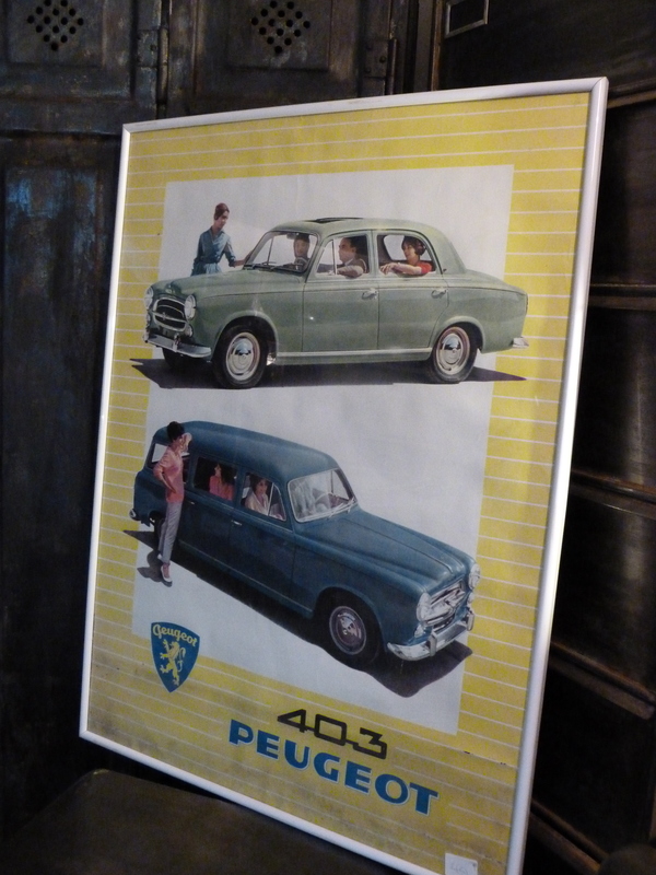 Affiche Peugeot 403 60s 