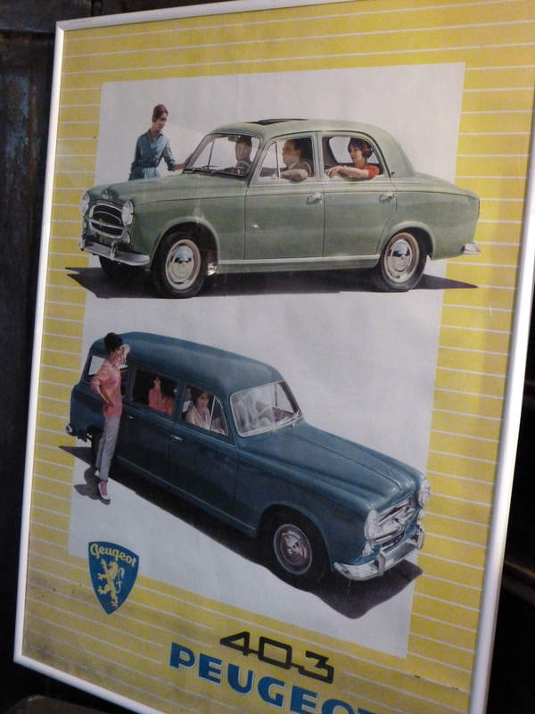 Affiche Peugeot 403 60s 