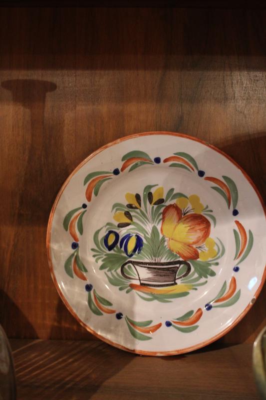 Assiette ancienne peint main