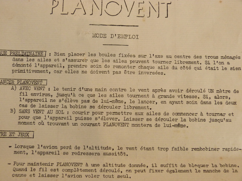 Avion ancien Planovent
