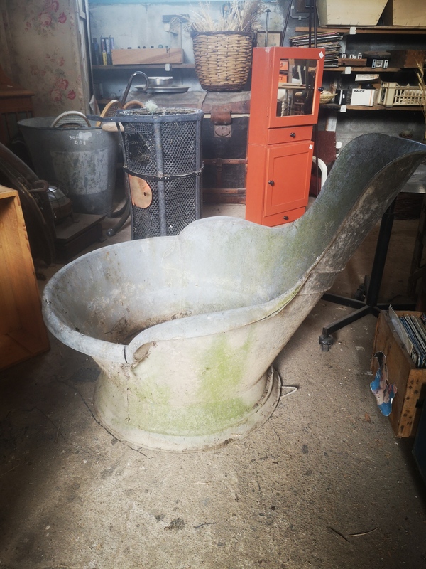 Baignoire bassine en zinc