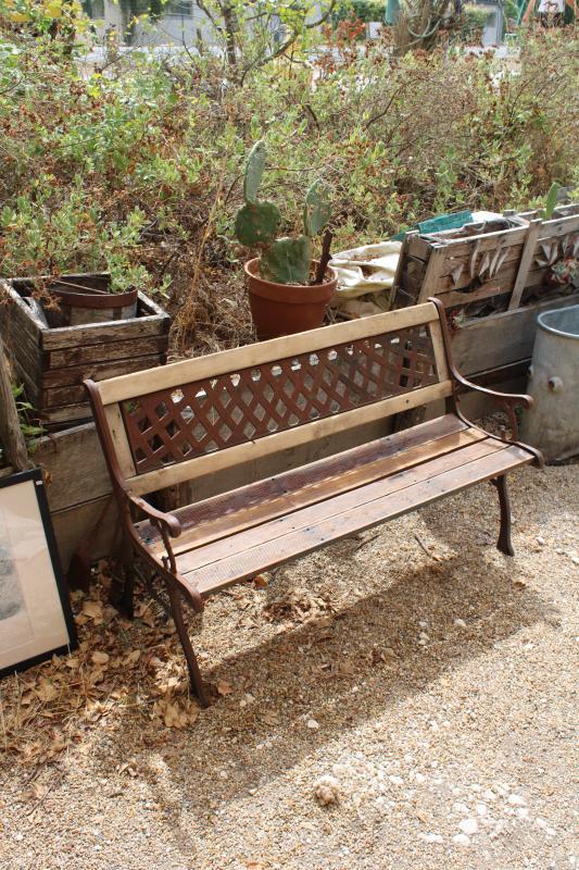 Banc fonte et bois 