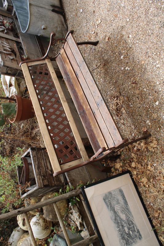Banc fonte et bois 
