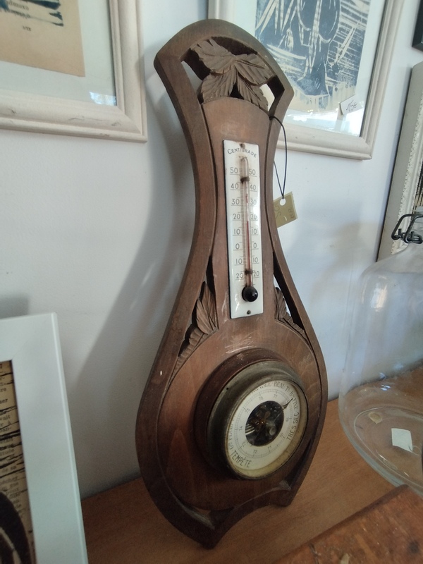 Baromètre thermomètre émaillé