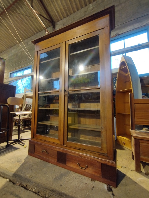 Bibliothèque noyer XIXe 