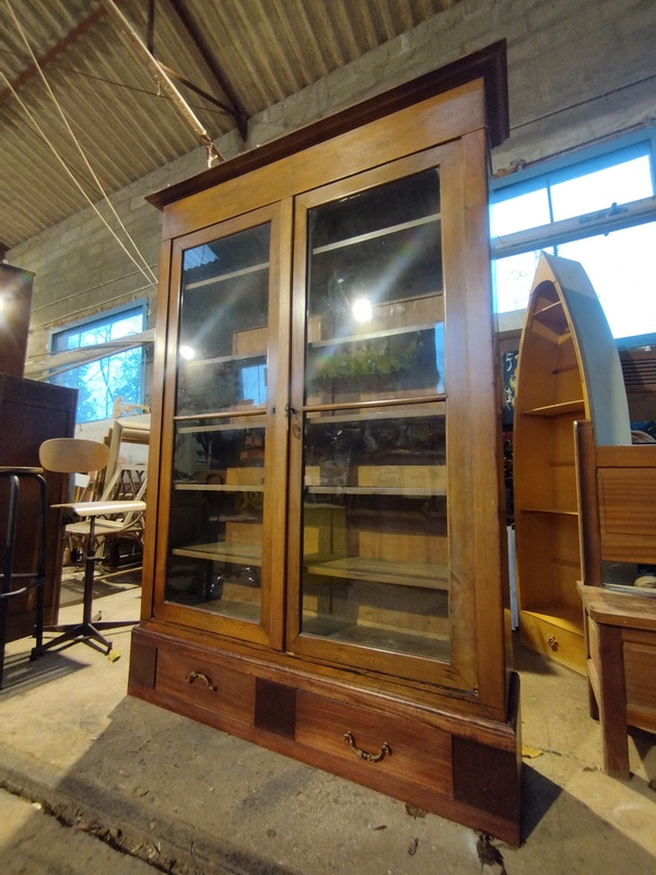 Bibliothèque noyer XIXe 