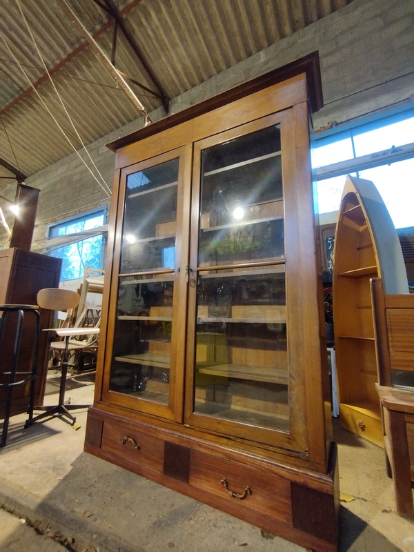 Bibliothèque noyer XIXe 