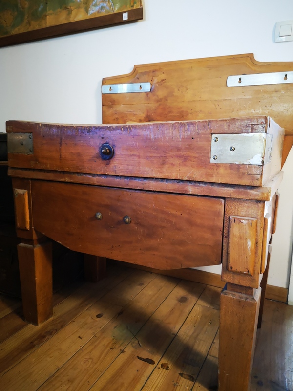 Billot de boucher ancien années 60