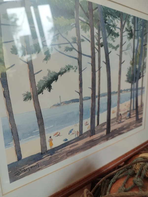 Cadre ancien aquarelle la Royan