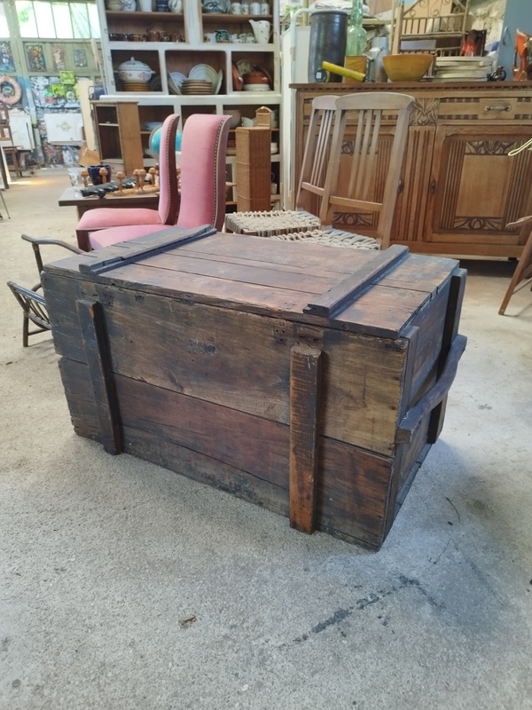 Caisse d'armes ancienne bois 