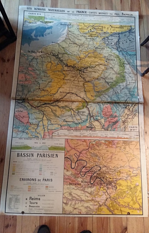 Carte du bassin parisien en deux parties 