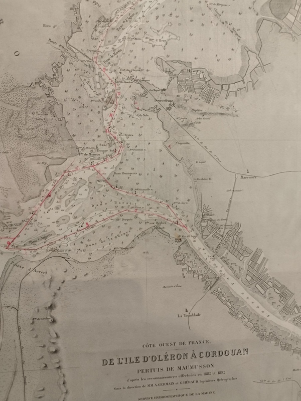 Carte marine ancienne Oléron 