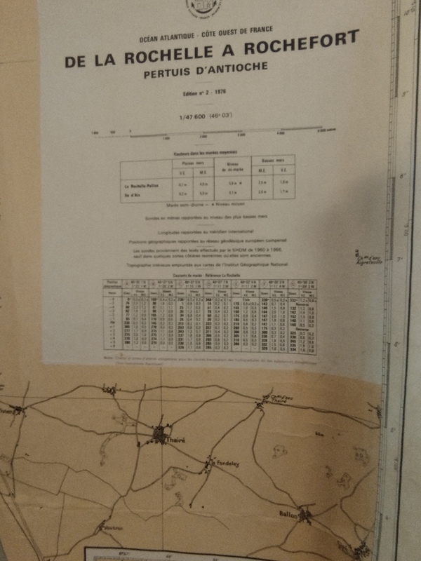 Carte marine La Rochelle à Rochefort
