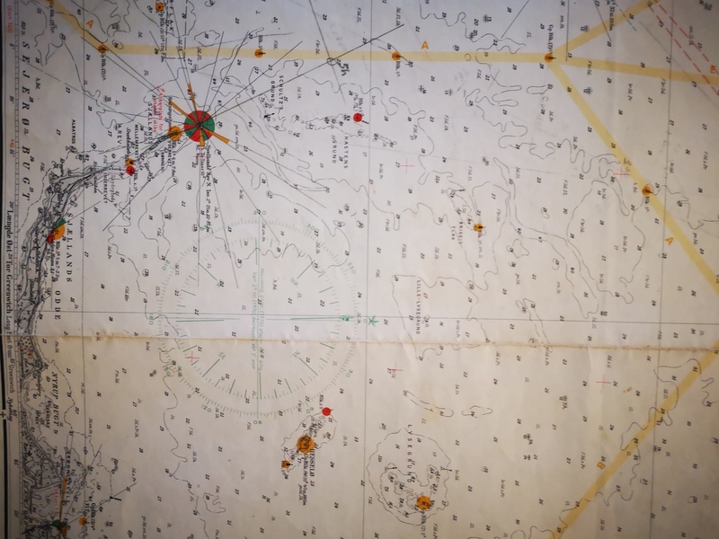 Carte marine vintage de Kattegat