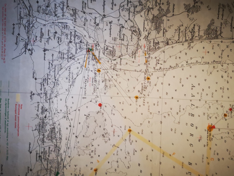 Carte marine vintage de Kattegat