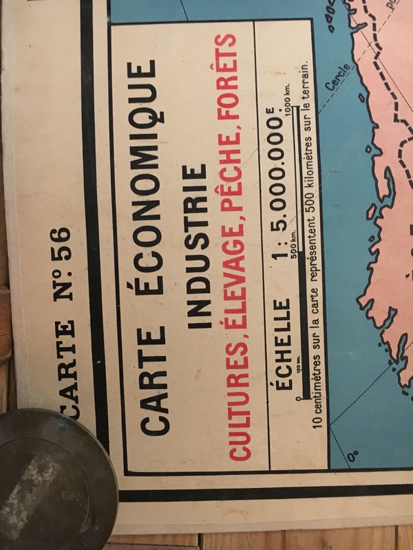 Carte scolaire URSS double librairie Hatier Paris