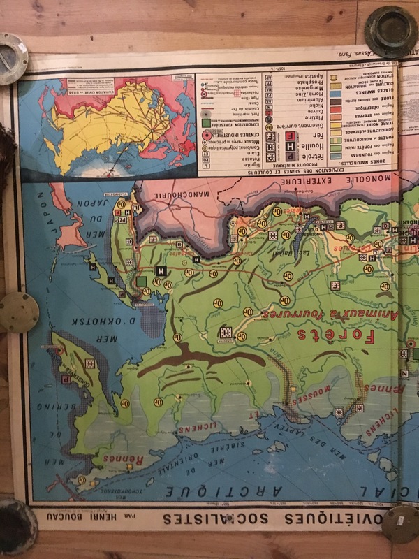 Carte scolaire URSS double librairie Hatier Paris