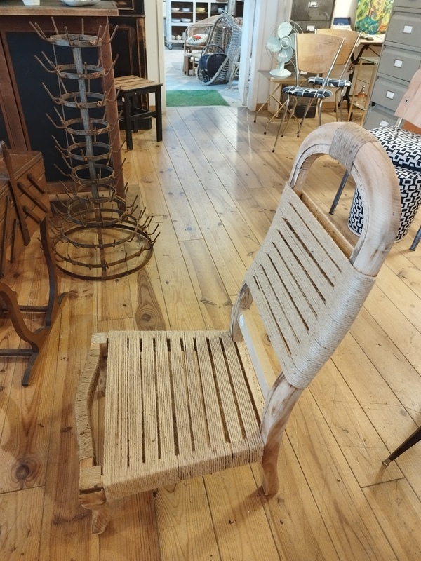 Chaise ancienne prie dieu relookée 