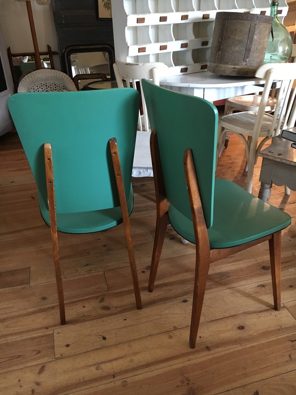 Chaises en skai vintage 