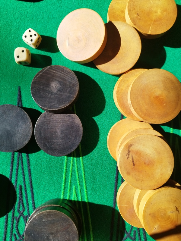 Coffret jeu de dame et Jacquet