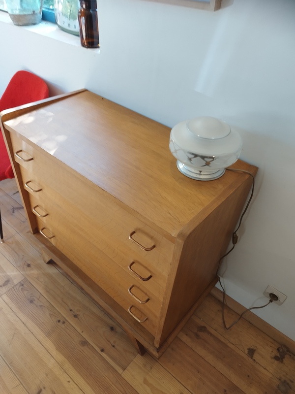 Commode pieds compas vintage 70 
