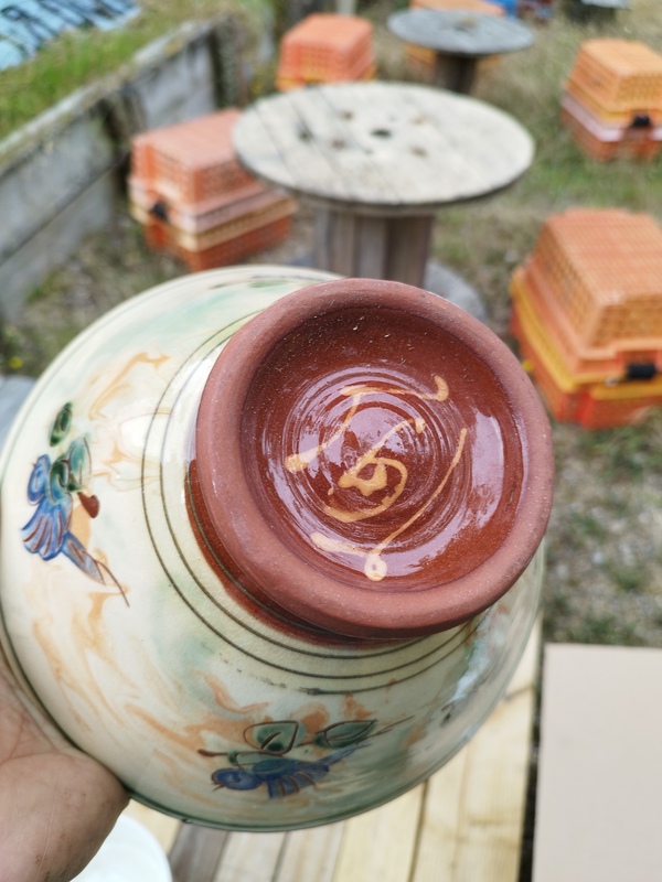 Coupe à fruits vintage signée