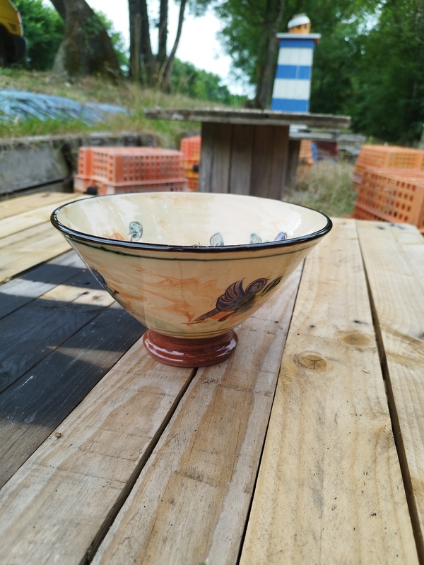 Coupe à fruits vintage signée