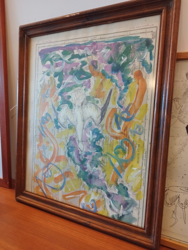 Dessin peinture sur carte