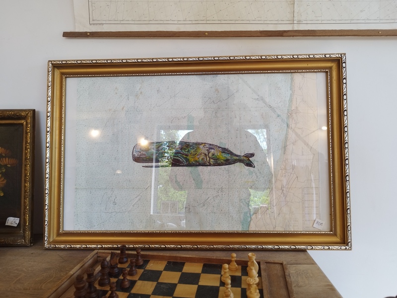 Dessins peintures sur cartes marines