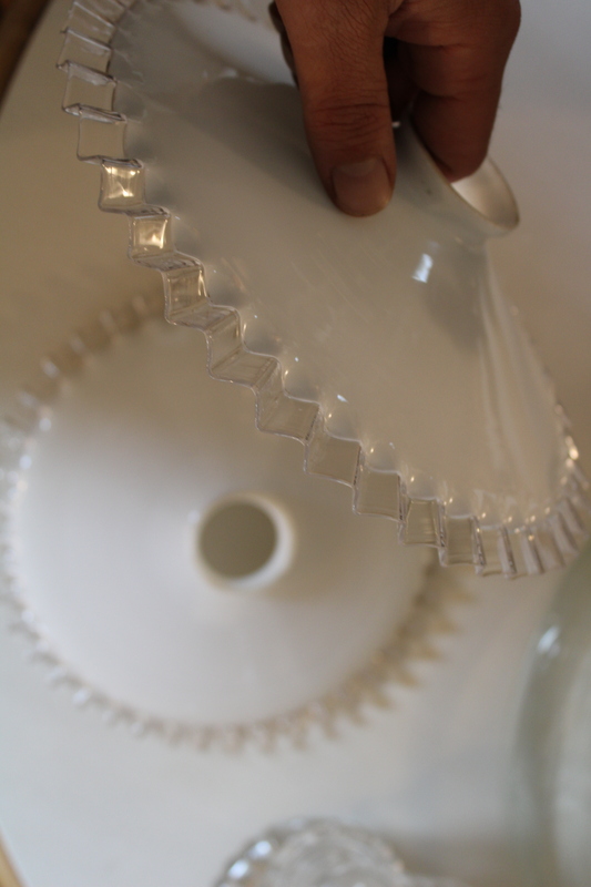 Deux abats jour dentelle