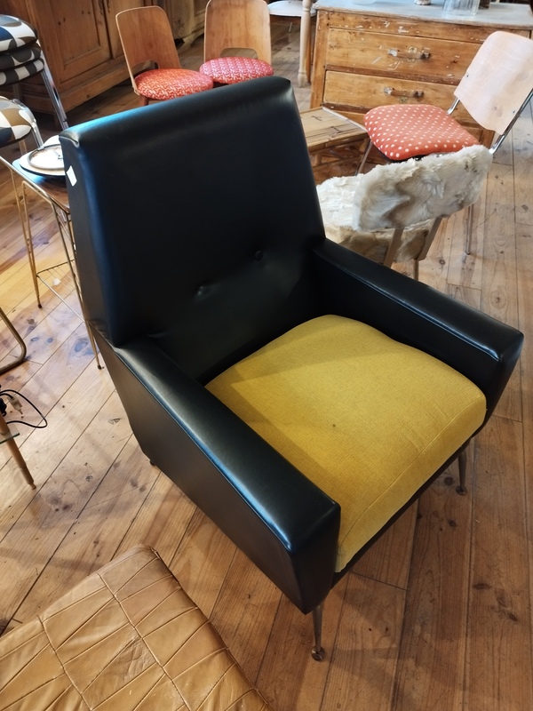 Fauteuil ancien vintage années 70 