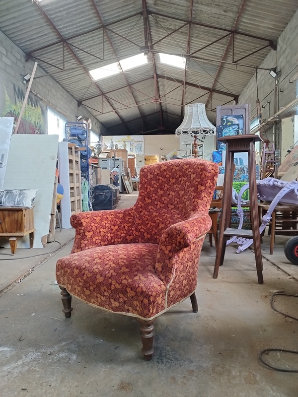 Fauteuil bergère ancien XXe 