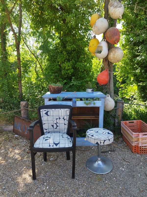 Fauteuil bridge relooké 