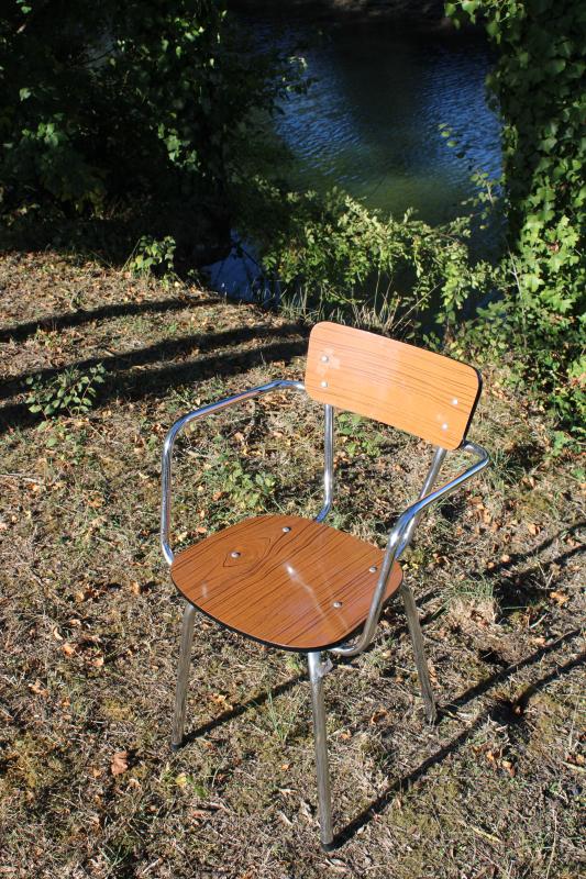 Fauteuil chrome et formica 60's