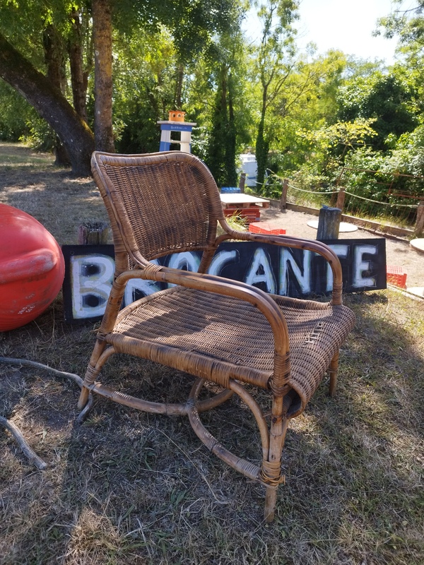 Fauteuil en rotin années 60 