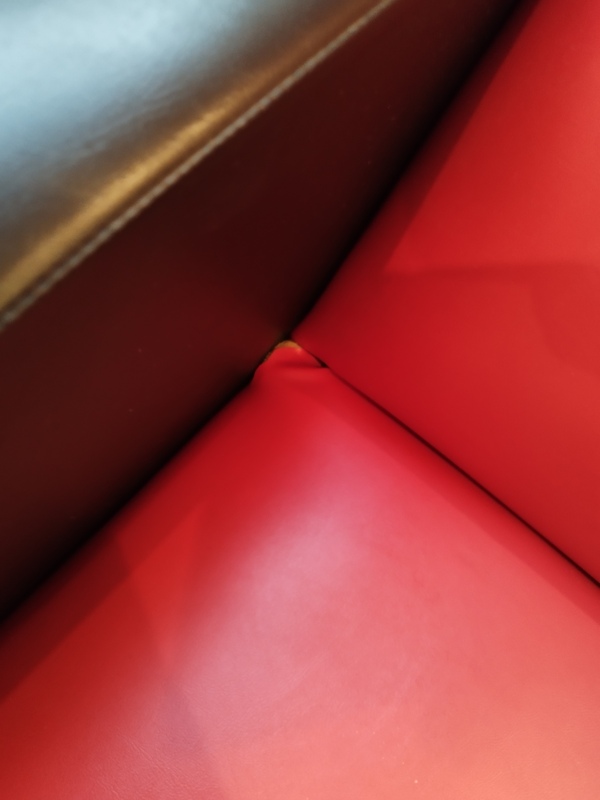 Fauteuil vintage skai 70s