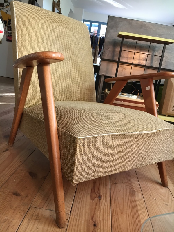 Fauteuil vintage tissu
