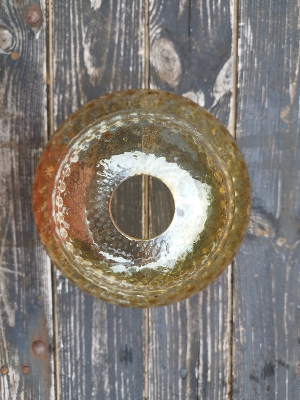 Globe en verre moulé 70's