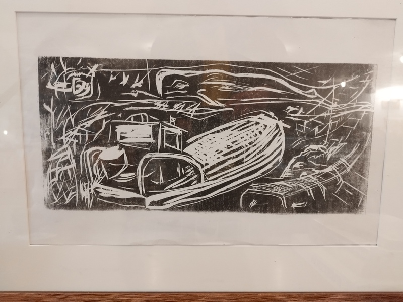 Gravure Chalands sur parc à huitres 