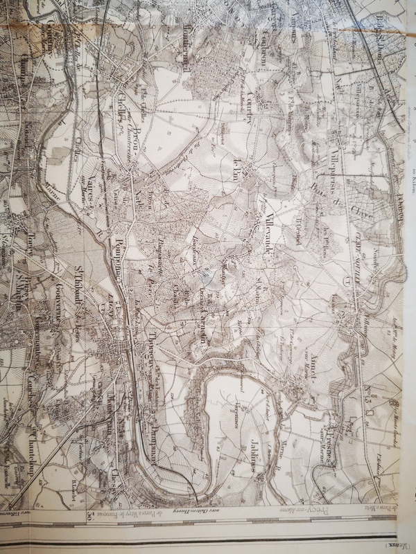 Gravure Chartier carte de Paris VII 1943