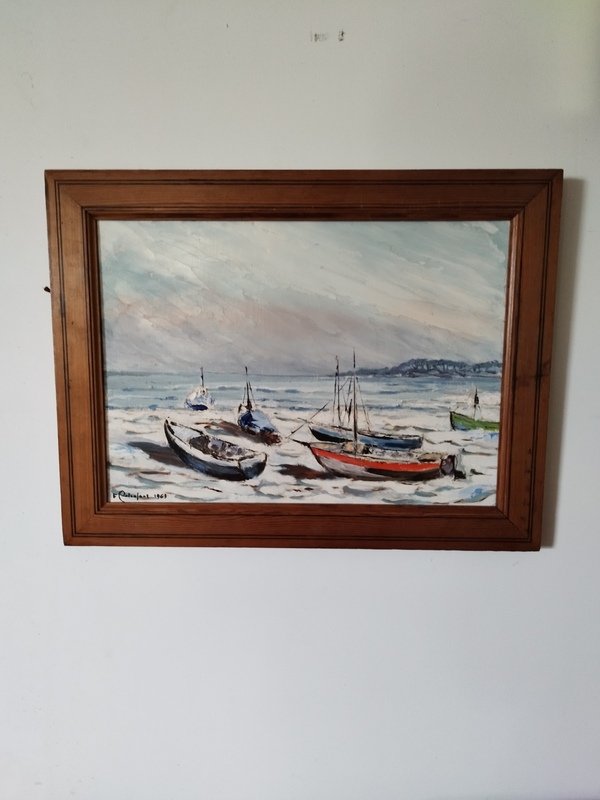 Huile marine sur carton 