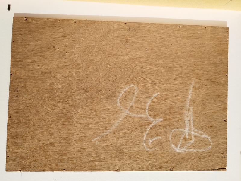 Huile sur bois marine 1957 