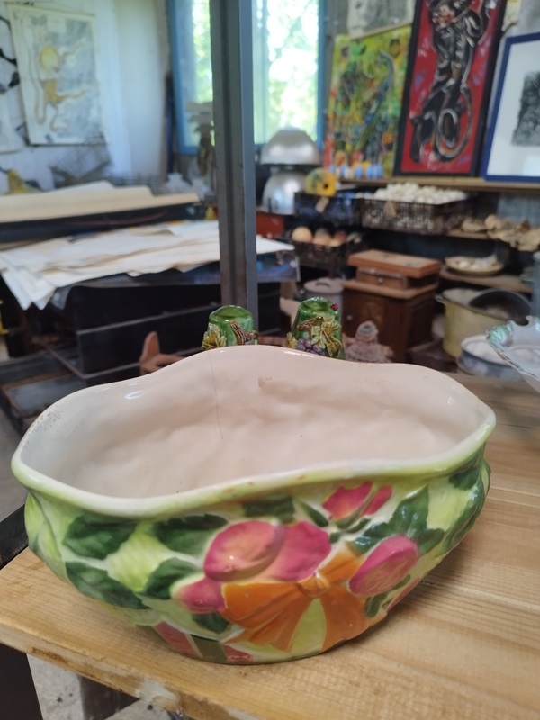 Jardinières en barbotine 