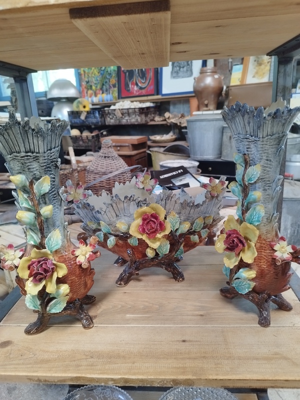 Jardinières en barbotine 